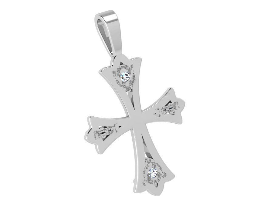 Cross Pendant 3871 3D print model_3