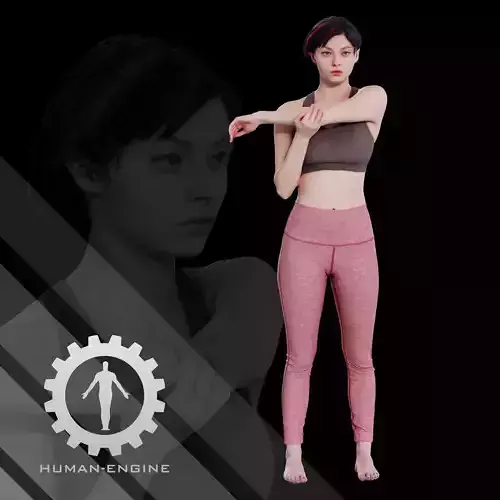 Female Scan - Amy Stretching Pose 26