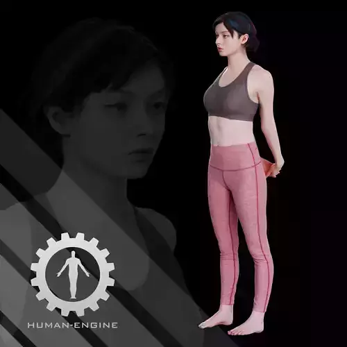 Female Scan - Amy Stretching Pose 28