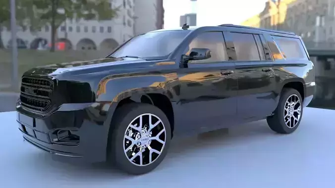 GMC Yukon 2014 Interior Car 3D Model High poly 3D model