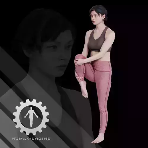 Female Scan - Amy Stretching Pose 34