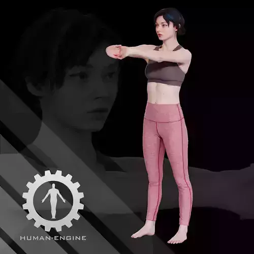 Female Scan - Amy Stretching Pose 46