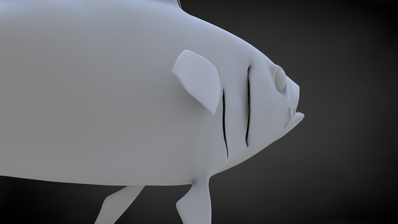 Yellowfin Tuna Fish Low-poly 3D model_26