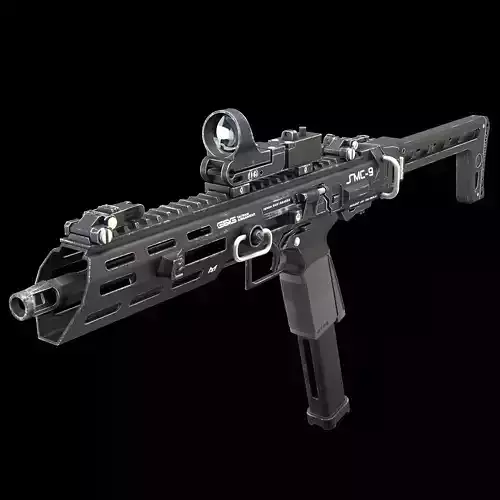 Gun SMC-9 Low-poly 3D model