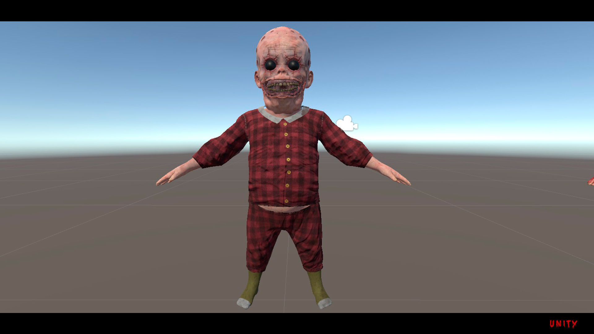 Scary baby Low-poly 3D model_17