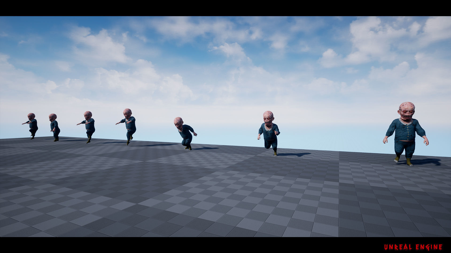 Scary baby Low-poly 3D model_16