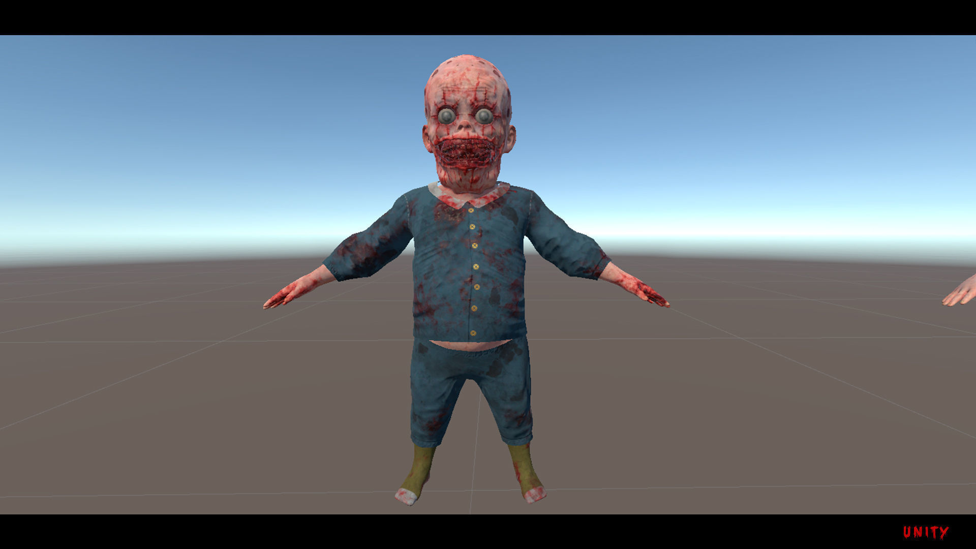 Scary baby Low-poly 3D model_18
