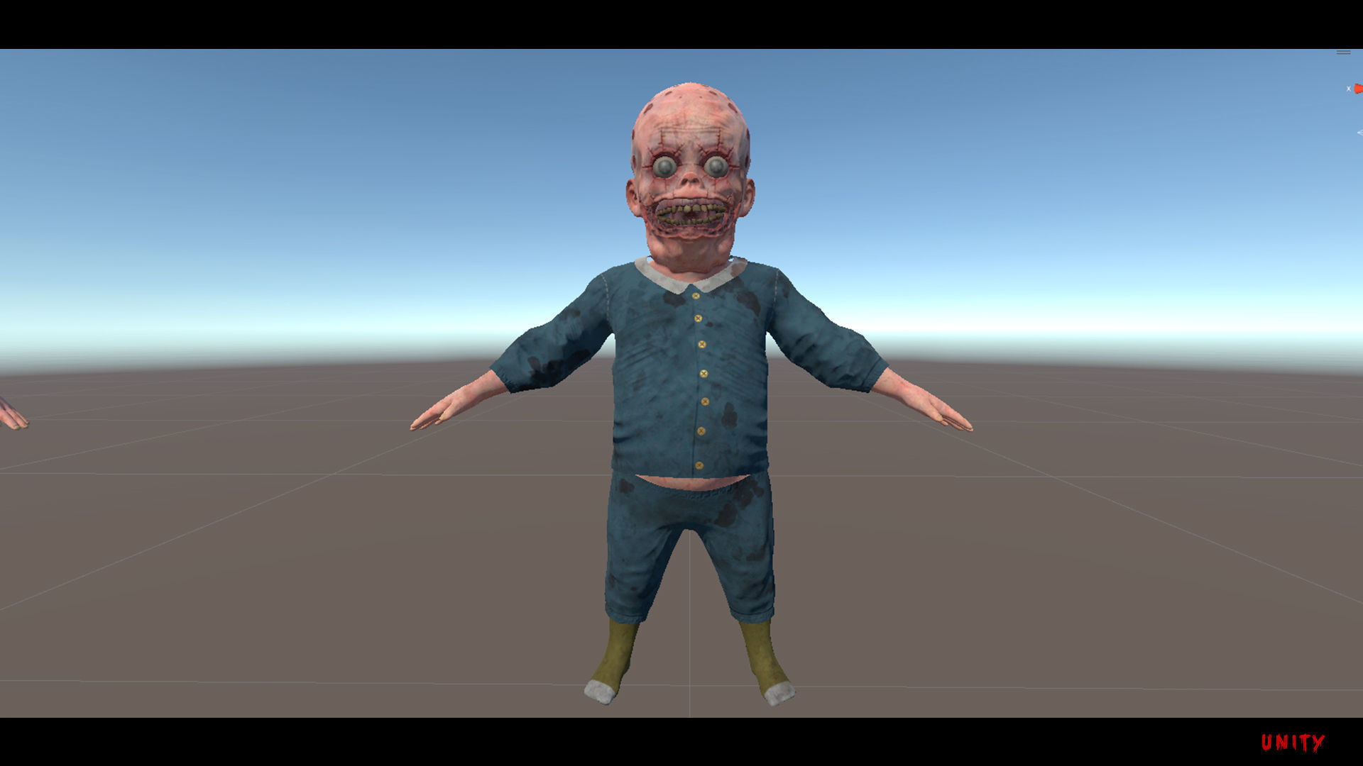 Scary baby Low-poly 3D model_20