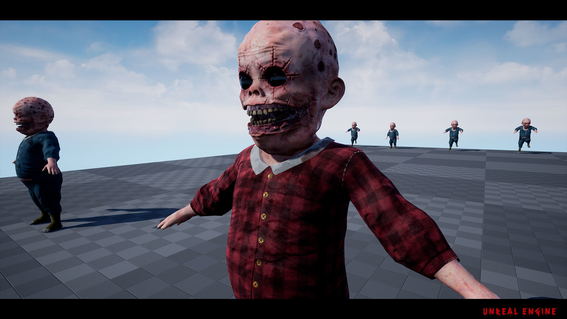 Scary baby Low-poly 3D model_10