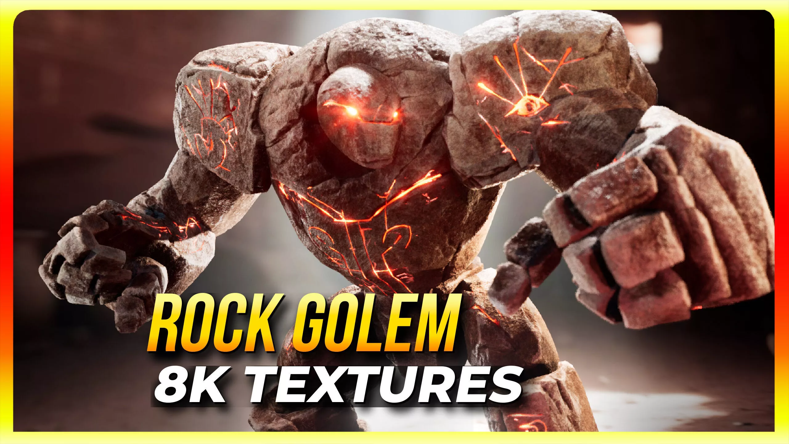 Rock Golem Low-poly 3D model
