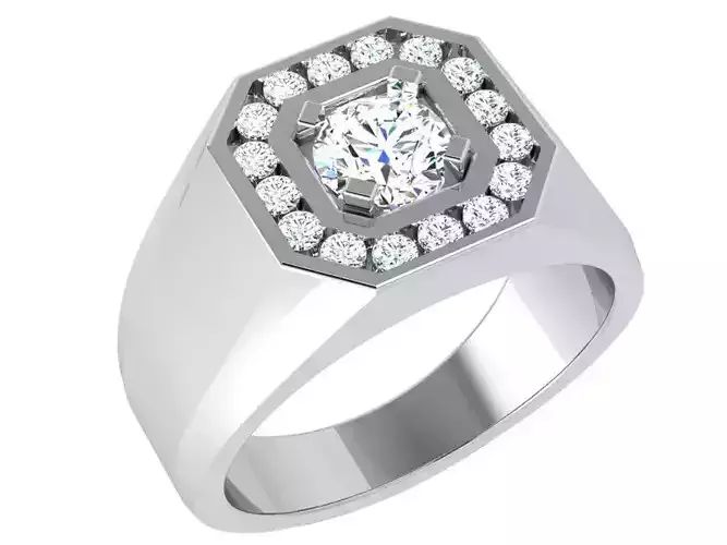 Octagonal Halo Ring 3883