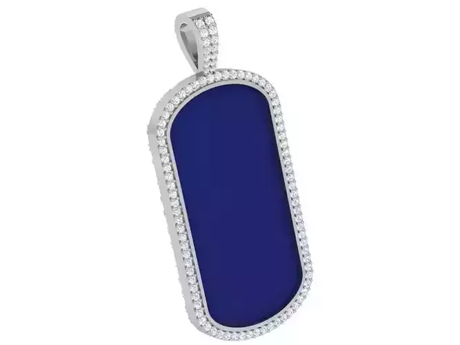 Military Style Pendant With Diamonds 3884