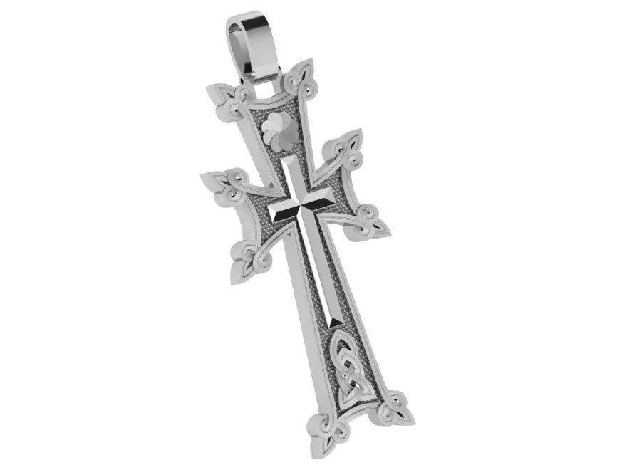 Cross Pendant 3D Print Model 3888 3D print model_0