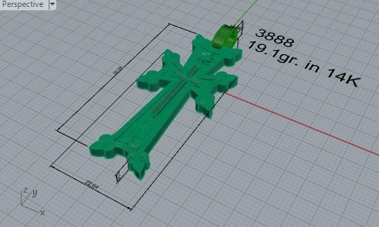 Cross Pendant 3D Print Model 3888 3D print model_7
