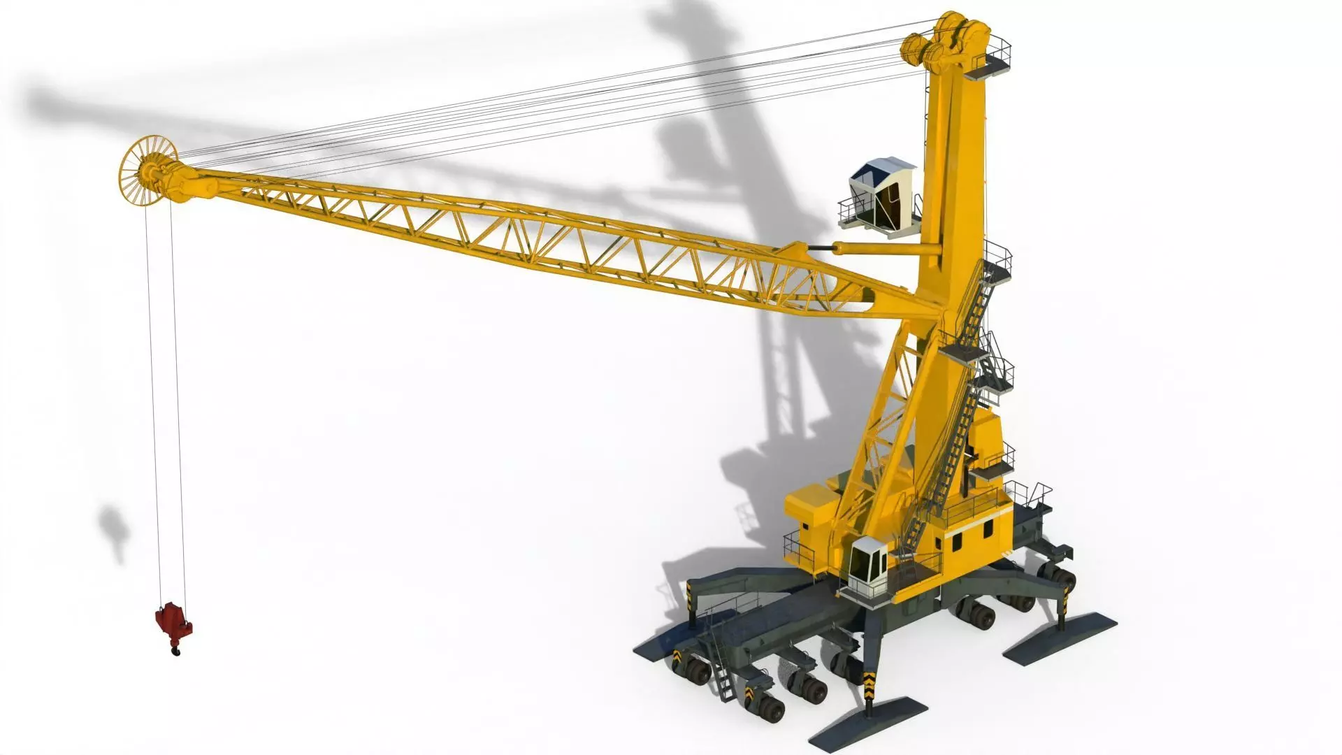 Mobile harbour crane LHM 250 3D model