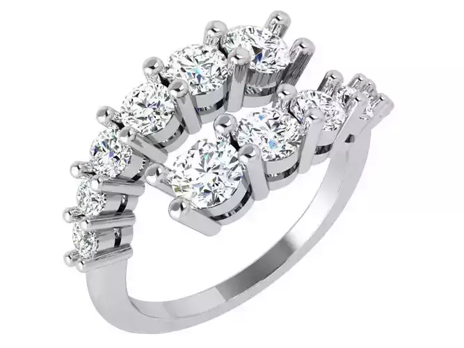 Spiral Diamond Ring 3893