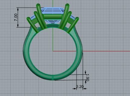 3 Stone Emerald Ring 3896 3D print model_5