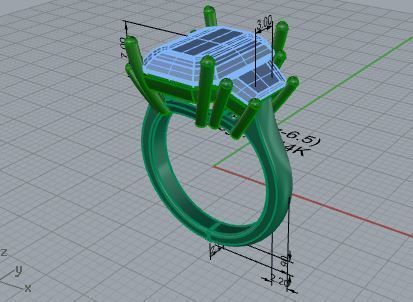 3 Stone Emerald Ring 3896 3D print model_7
