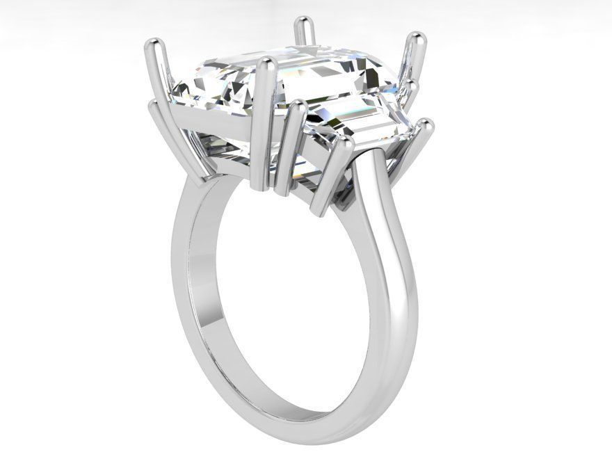 3 Stone Emerald Ring 3896 3D print model_2