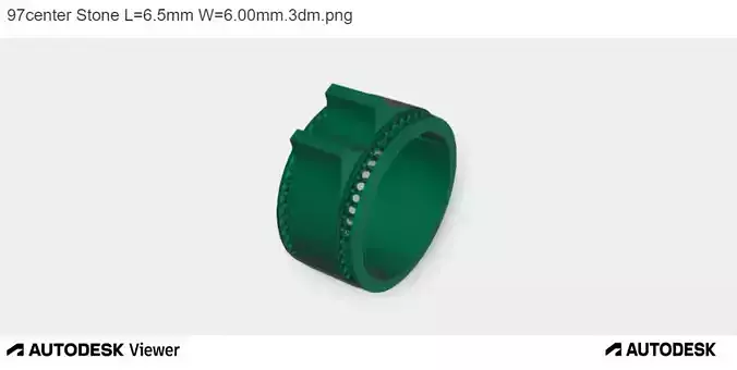 Classic Mens 3D Ring Band with Cushion-Cut Center Stone