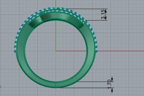 Leaf Diamond Ring 3D Print Model 3898 3D print model_5