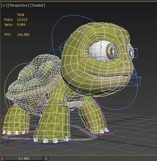 cartoon turtle Low-poly 3D model_14