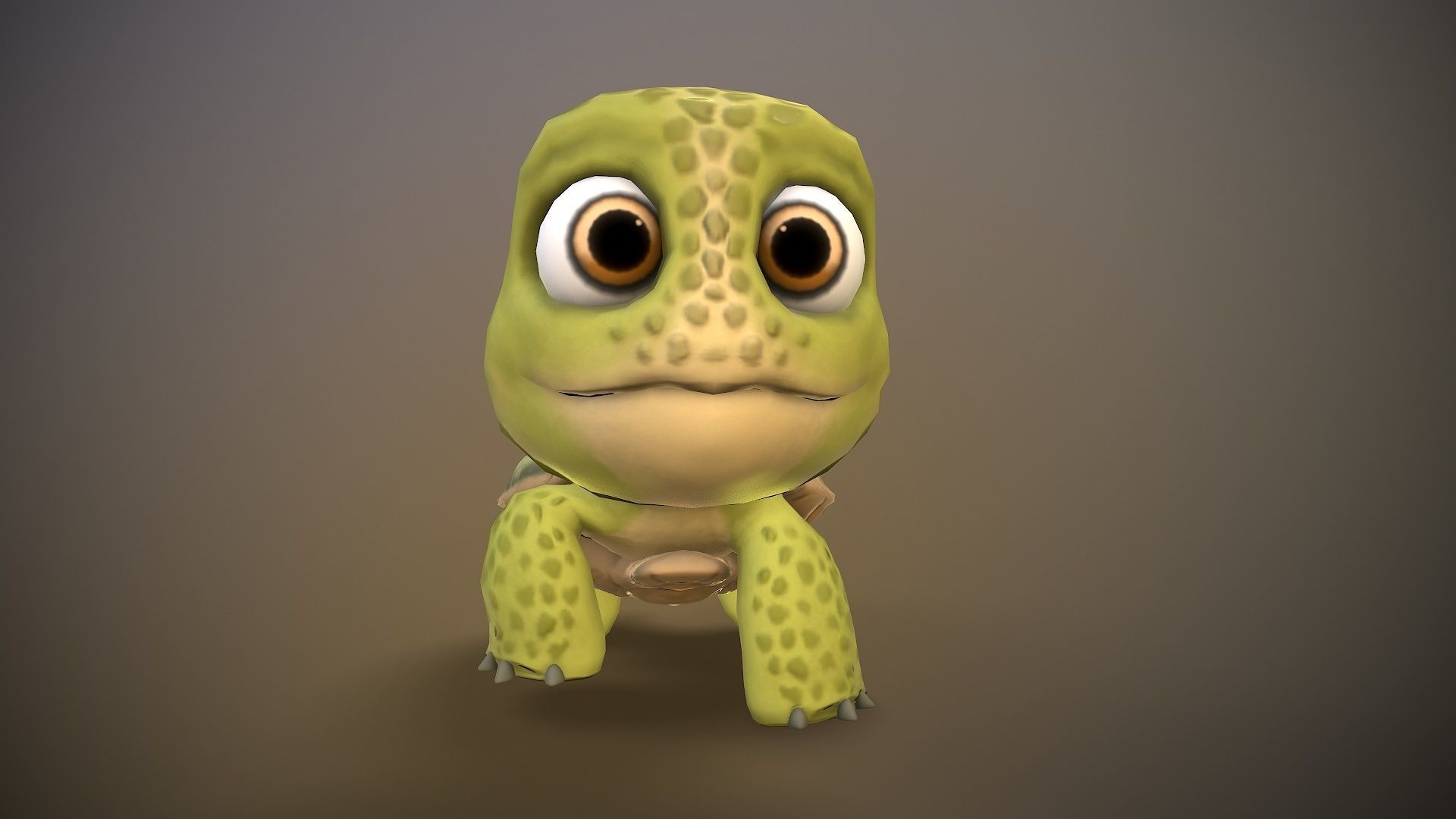 cartoon turtle Low-poly 3D model_11