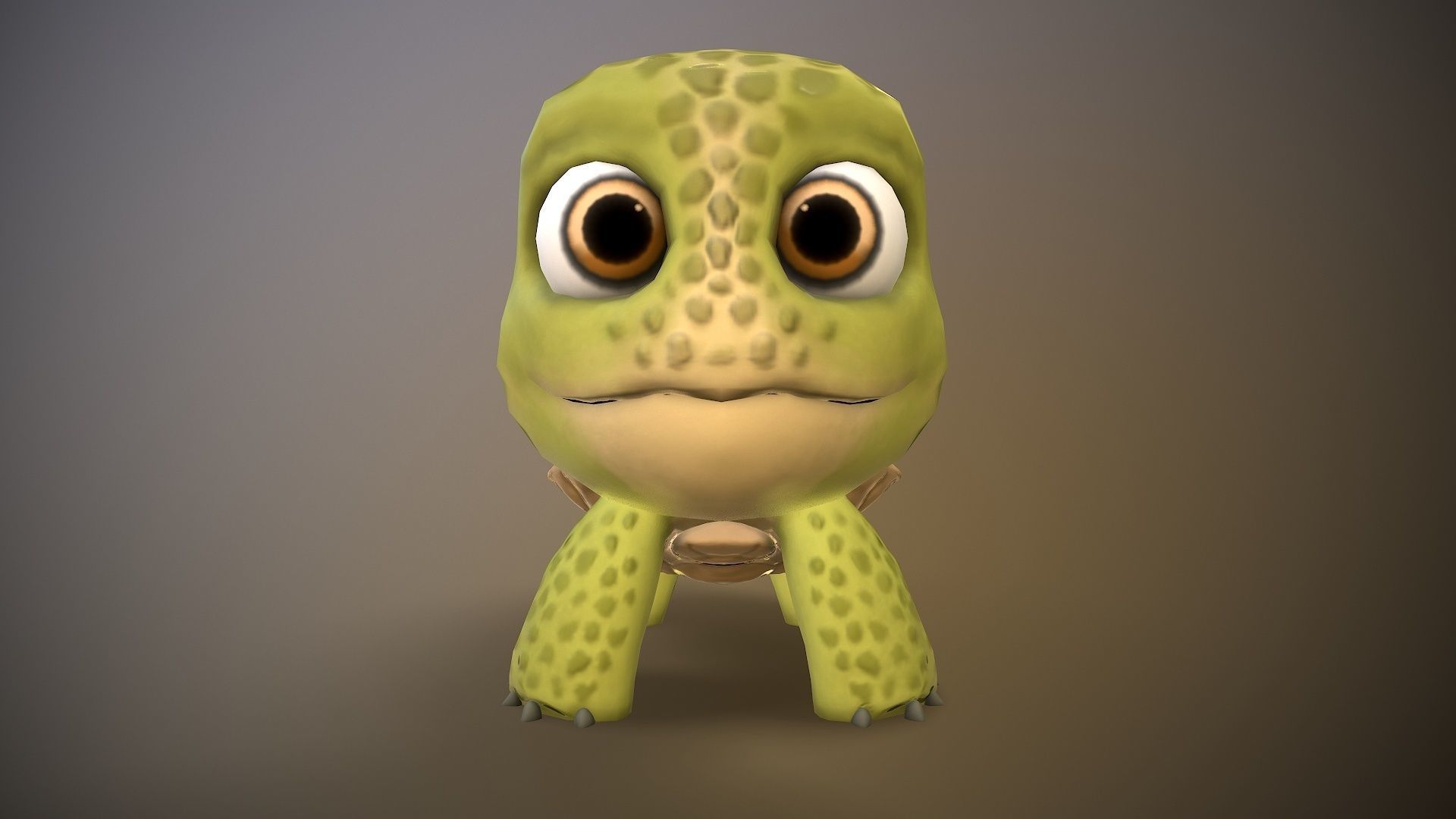 cartoon turtle Low-poly 3D model_10