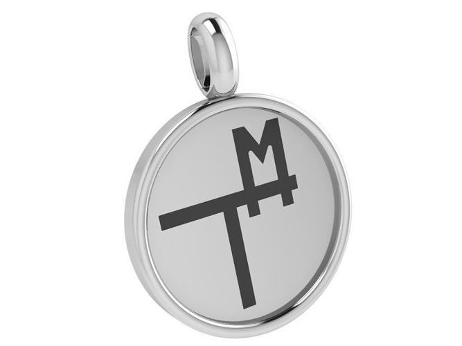 TM Letter Circle Pendant 3906 3D print model