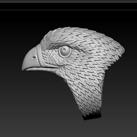 Eagle ring 3D print model_3