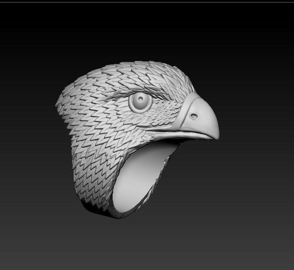 Eagle ring 3D print model_1