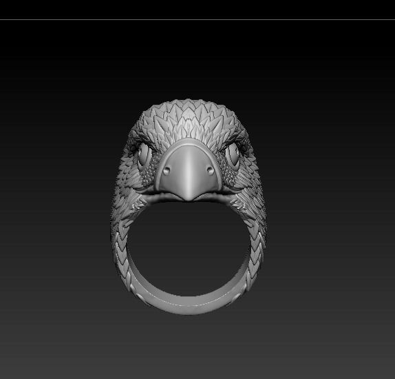 Eagle ring 3D print model_2