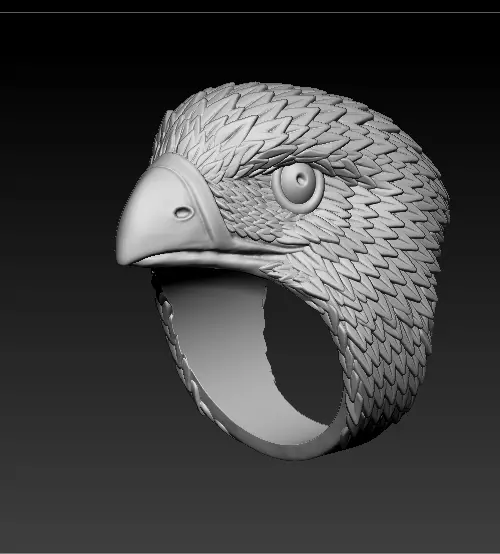 Eagle ring 3D print model_0