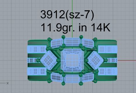 Luxury Diamond Ring 3D Print Model 3912 3D print model_4