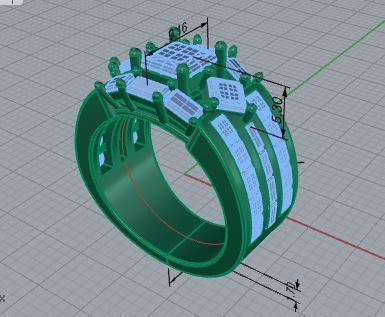 Luxury Diamond Ring 3D Print Model 3912 3D print model_7