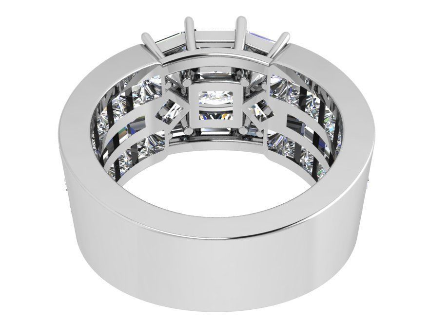 Luxury Diamond Ring 3D Print Model 3912 3D print model_3