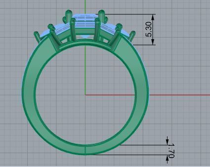 Luxury Diamond Ring 3D Print Model 3912 3D print model_5