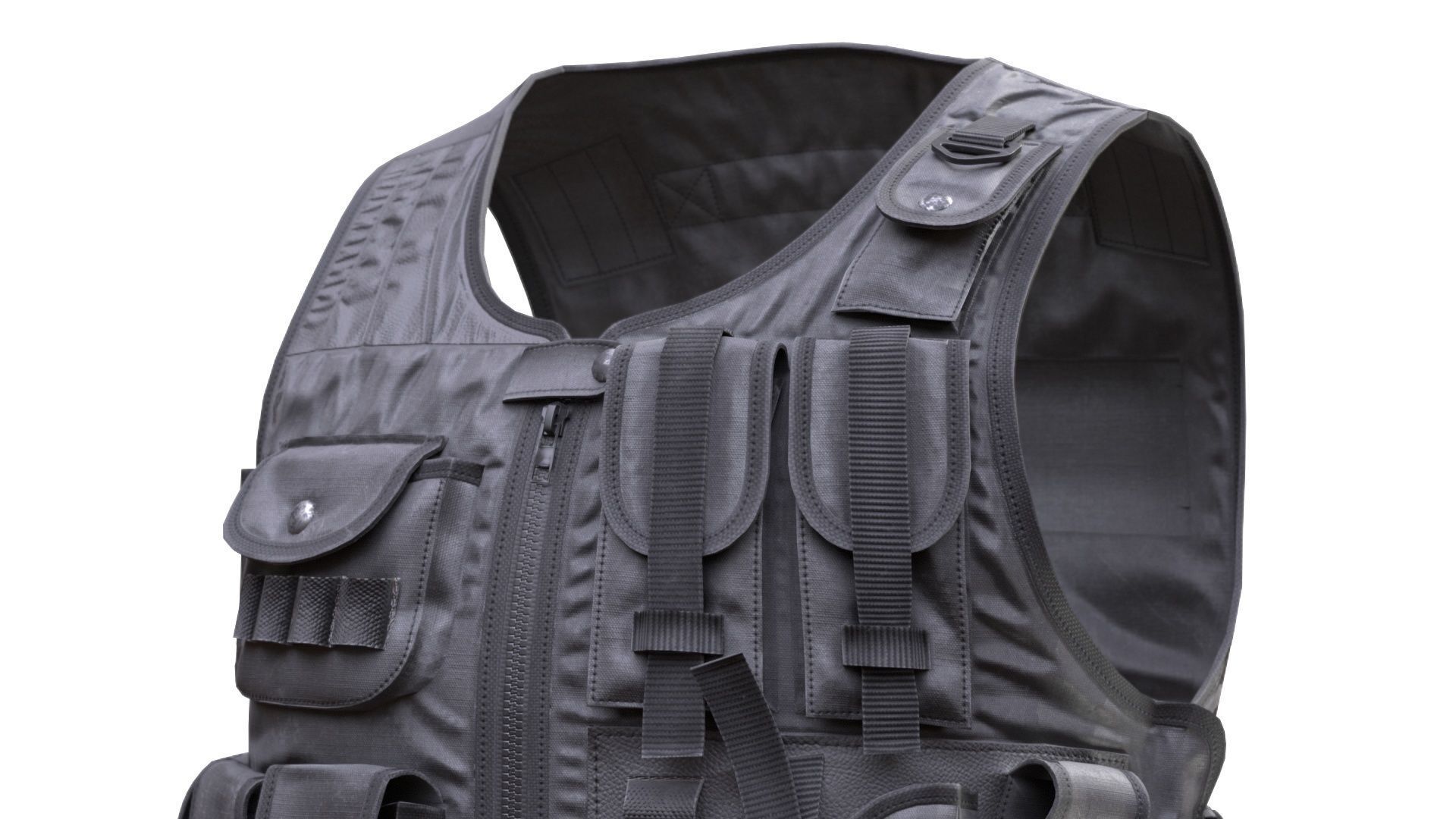 Military Vest Low-poly 3D model_9