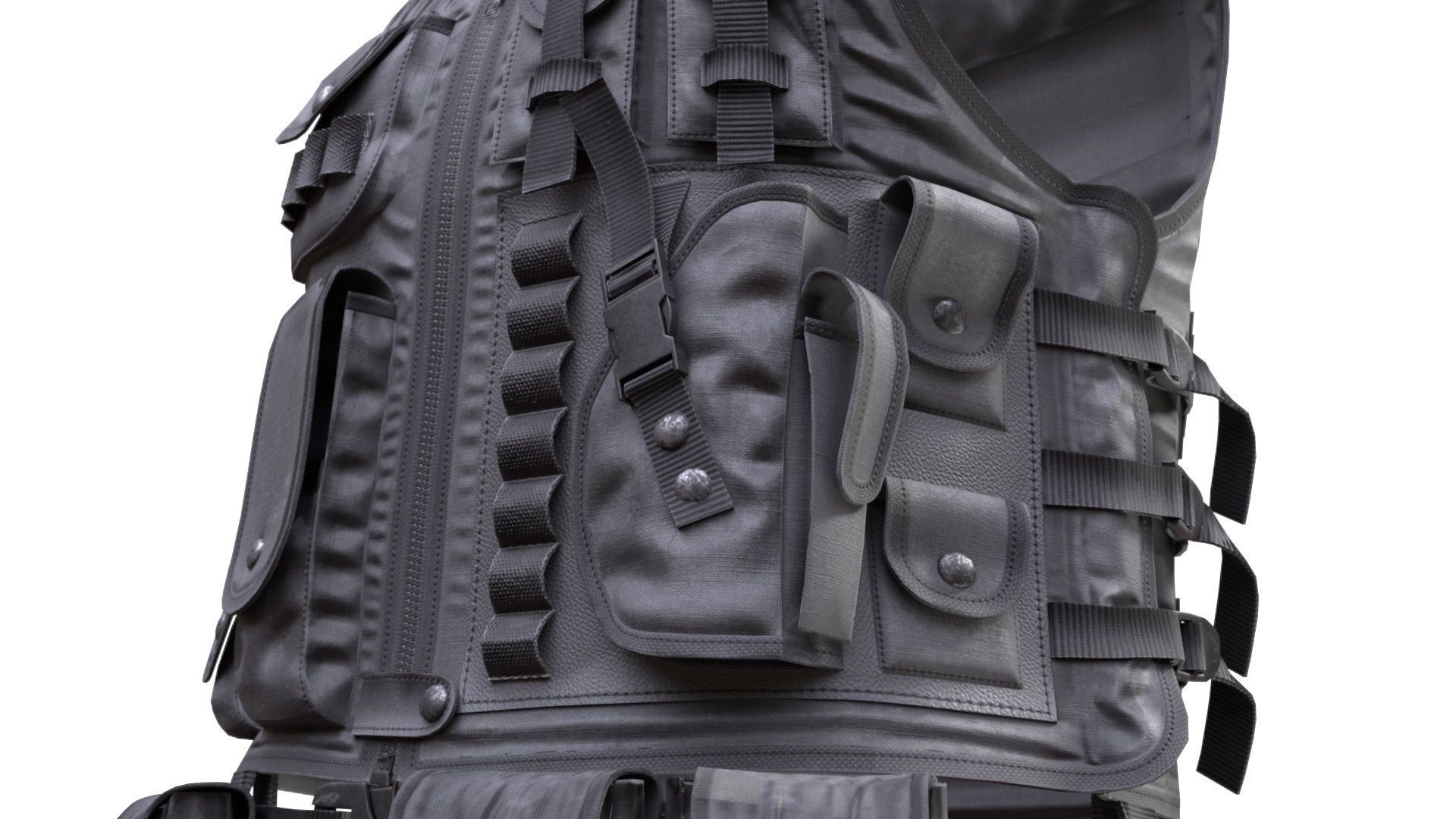 Military Vest Low-poly 3D model_10