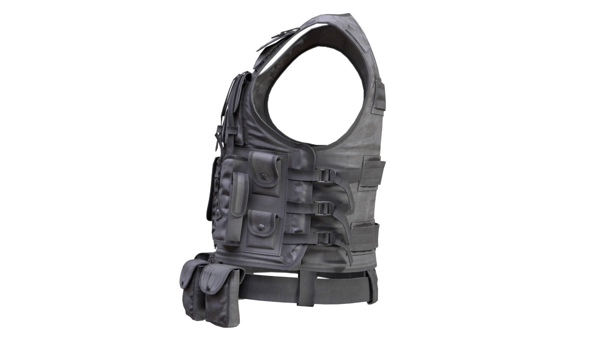 Military Vest Low-poly 3D model_13