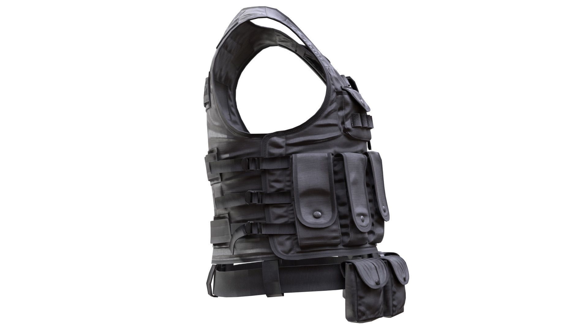 Military Vest Low-poly 3D model_12