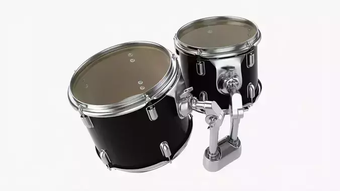 Acoustic Tom-Tom Drum Set 3D model