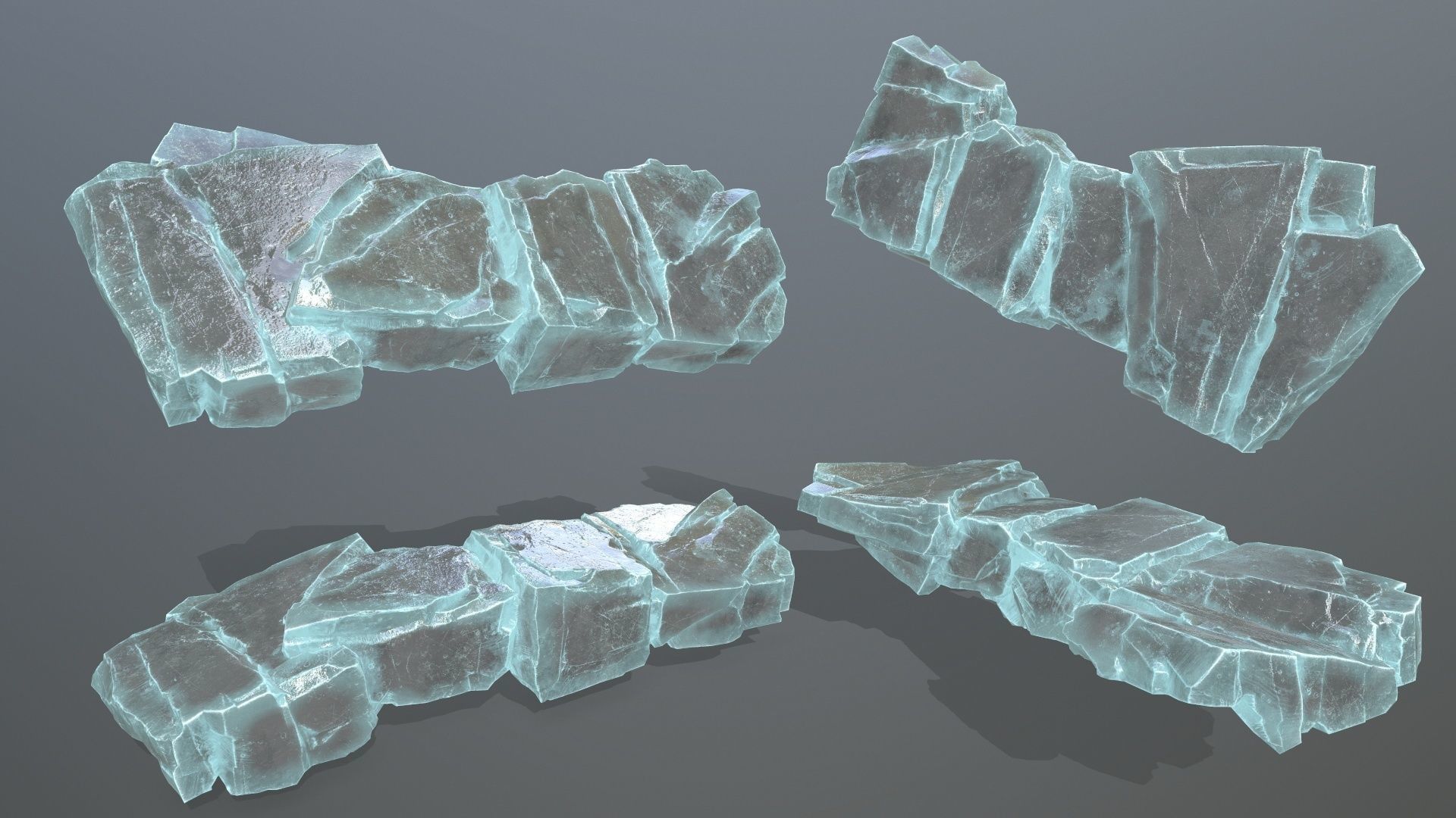 ice rocks   Low-poly 3D model_3