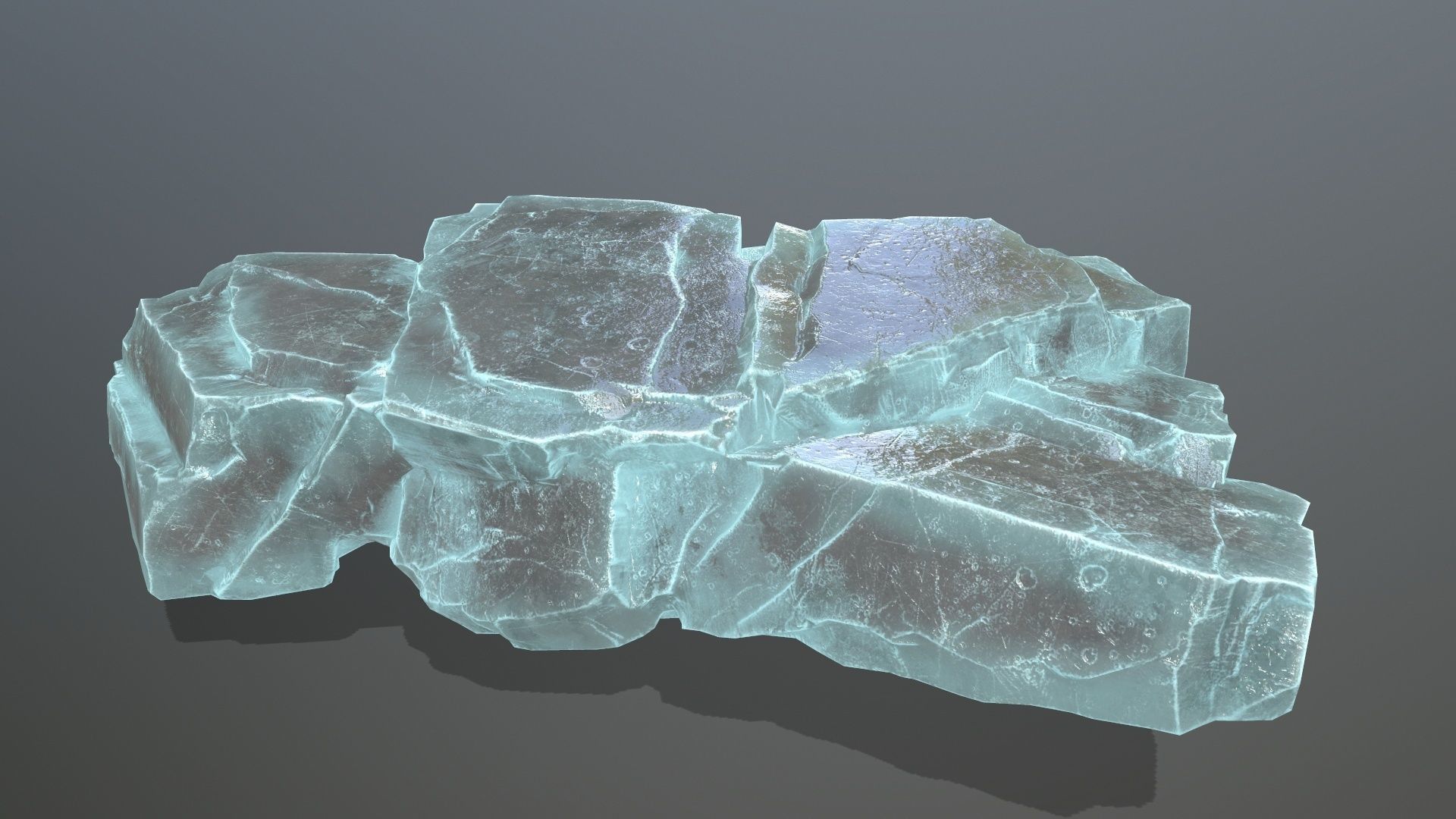 ice rocks   Low-poly 3D model_8