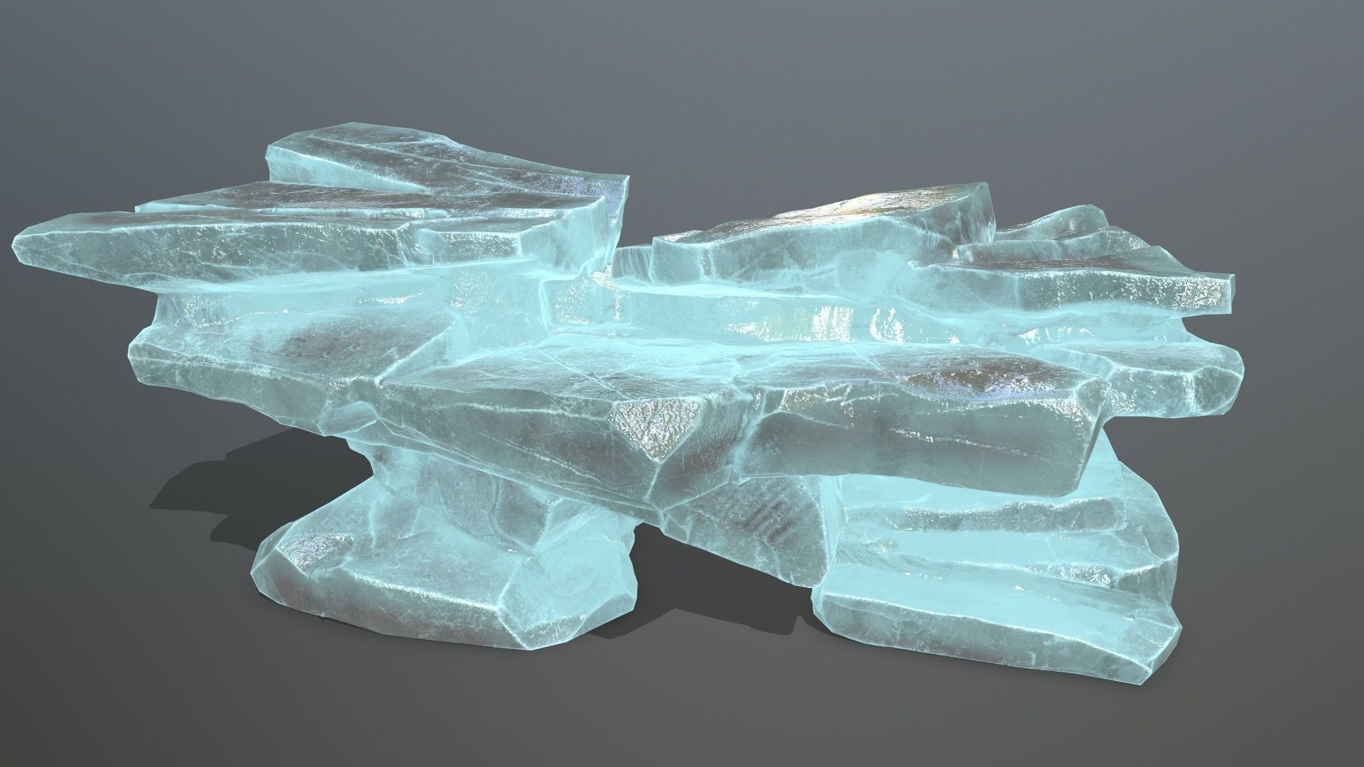 ice rocks   Low-poly 3D model_12