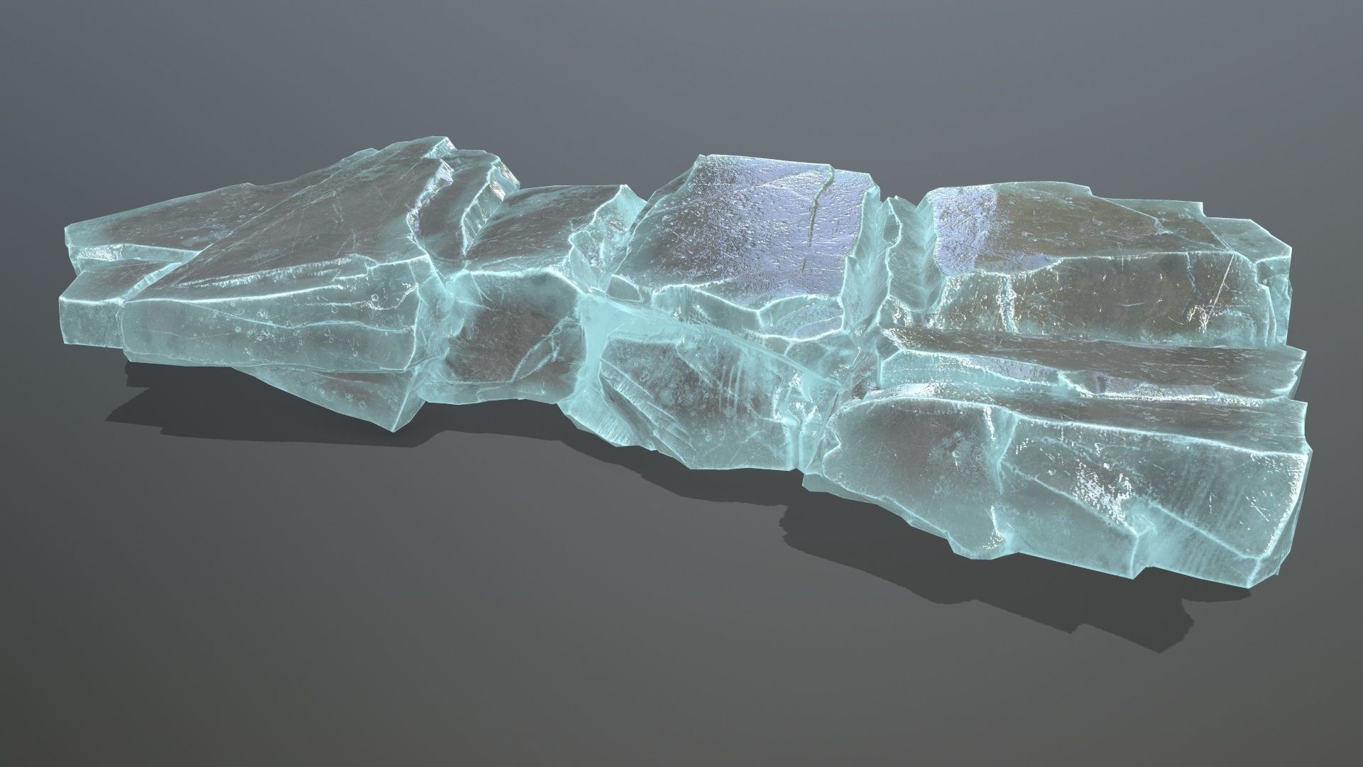 ice rocks   Low-poly 3D model_9