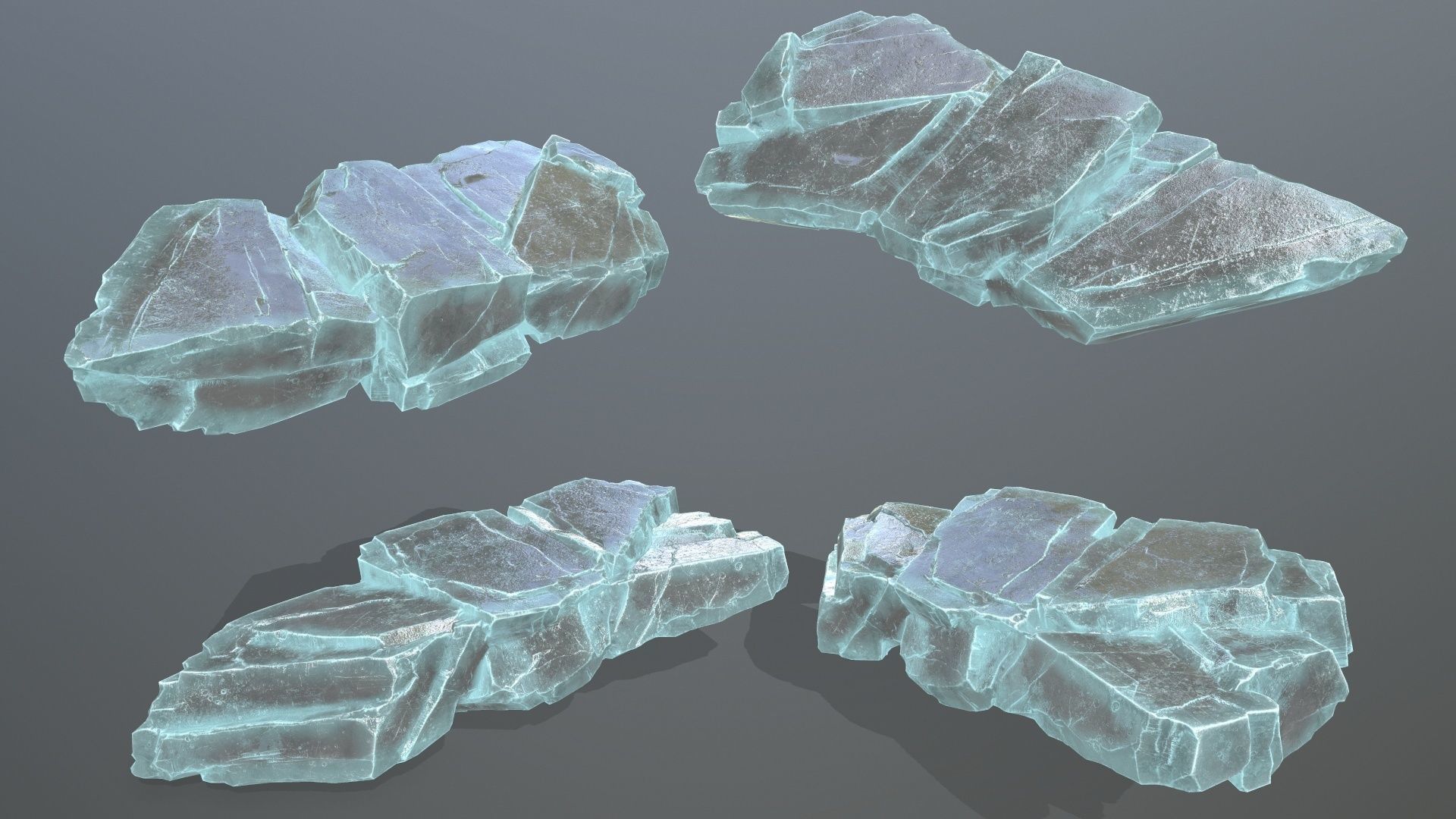ice rocks   Low-poly 3D model_2