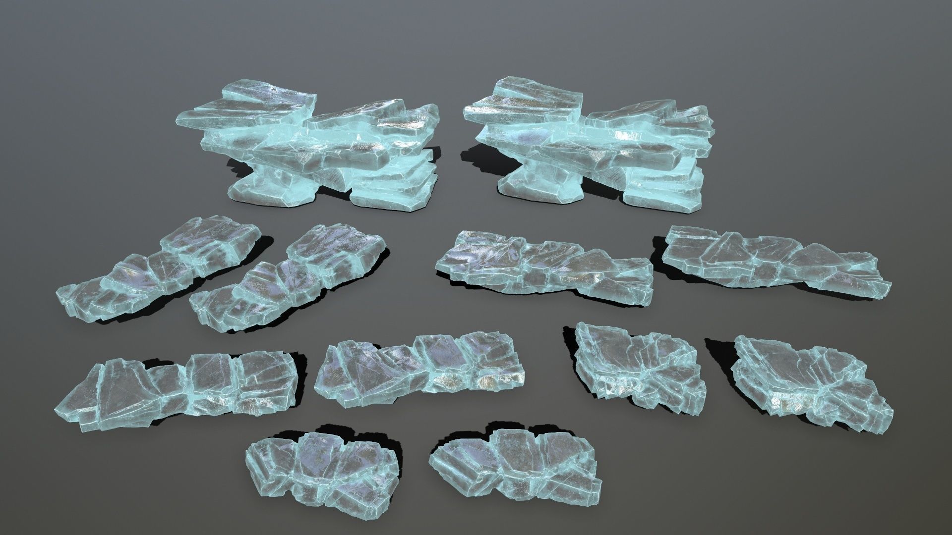 ice rocks   Low-poly 3D model_13