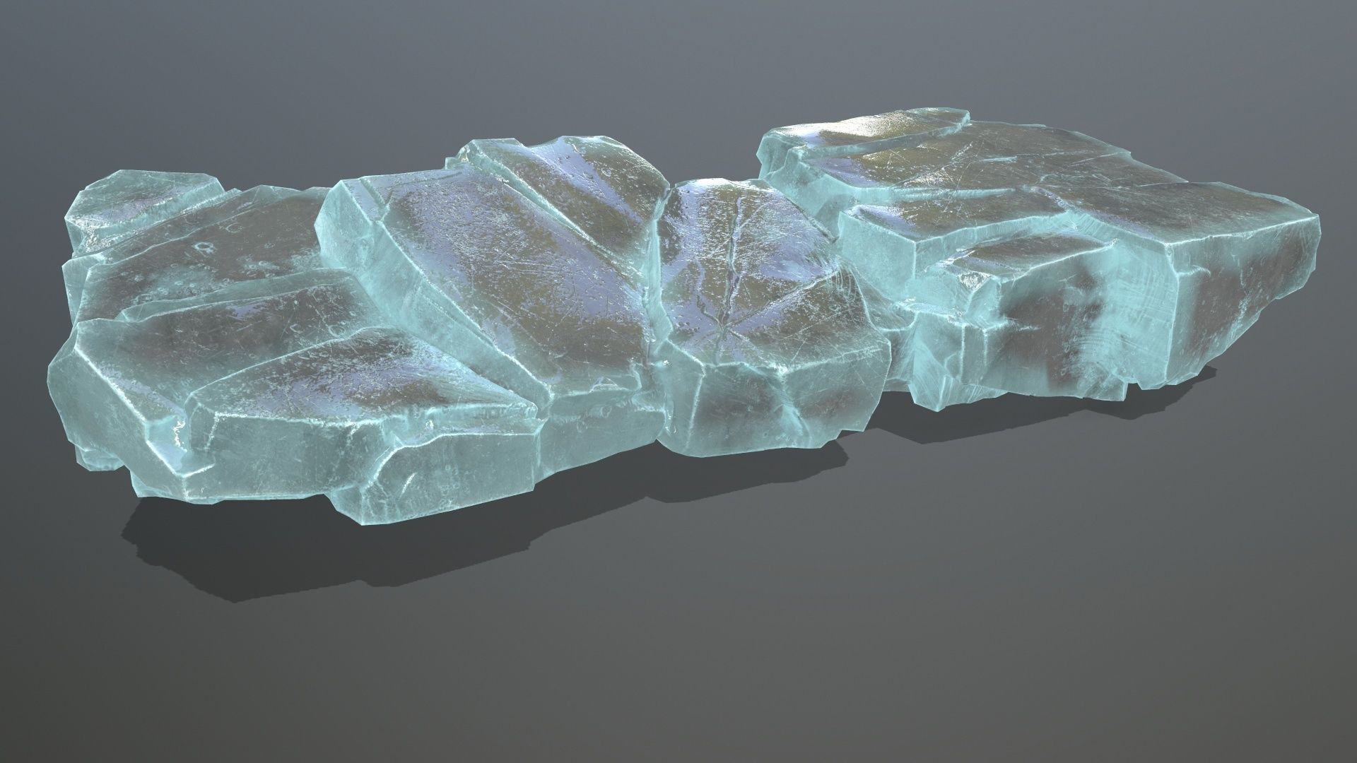 ice rocks   Low-poly 3D model_11