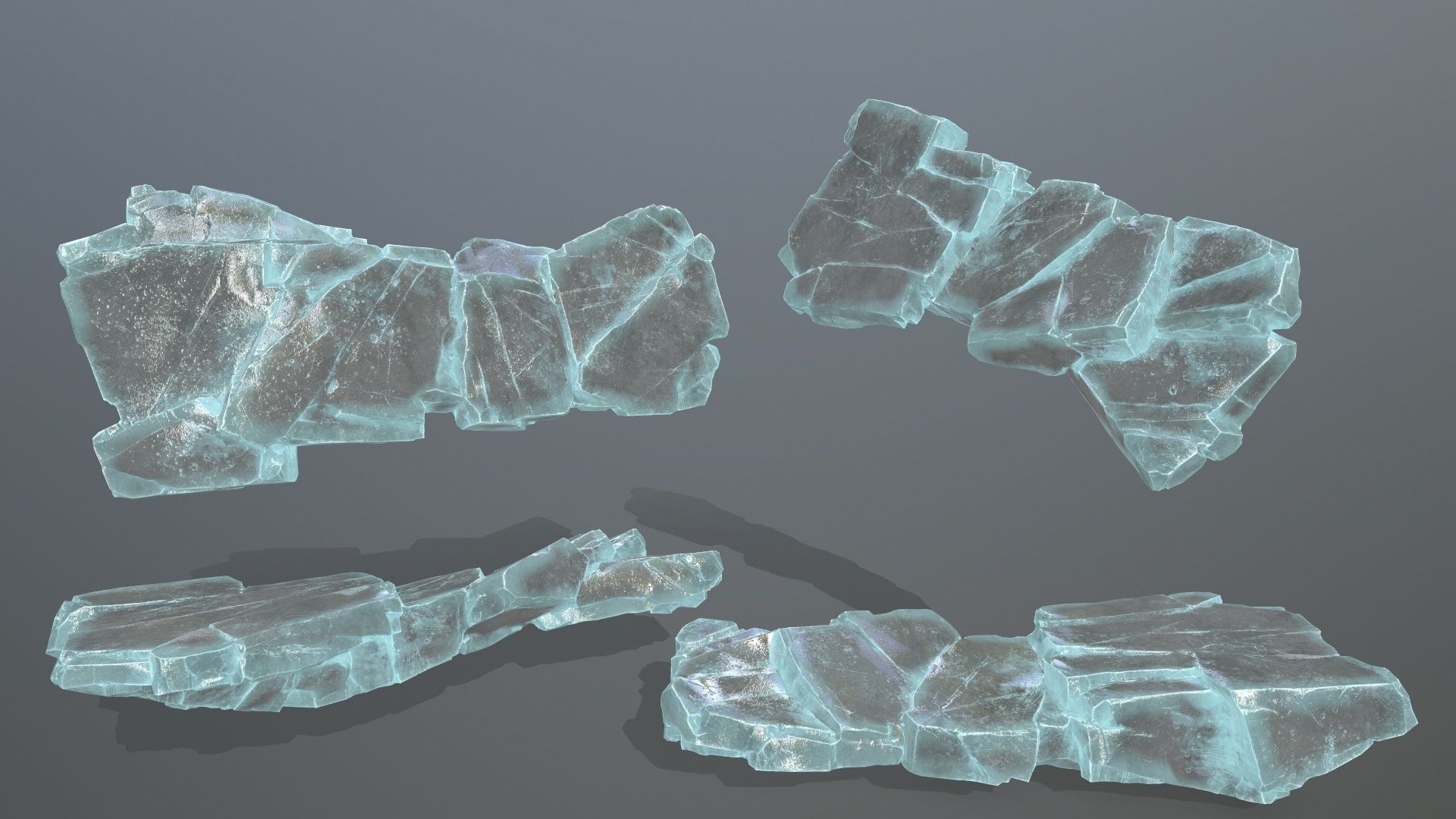 ice rocks   Low-poly 3D model_5